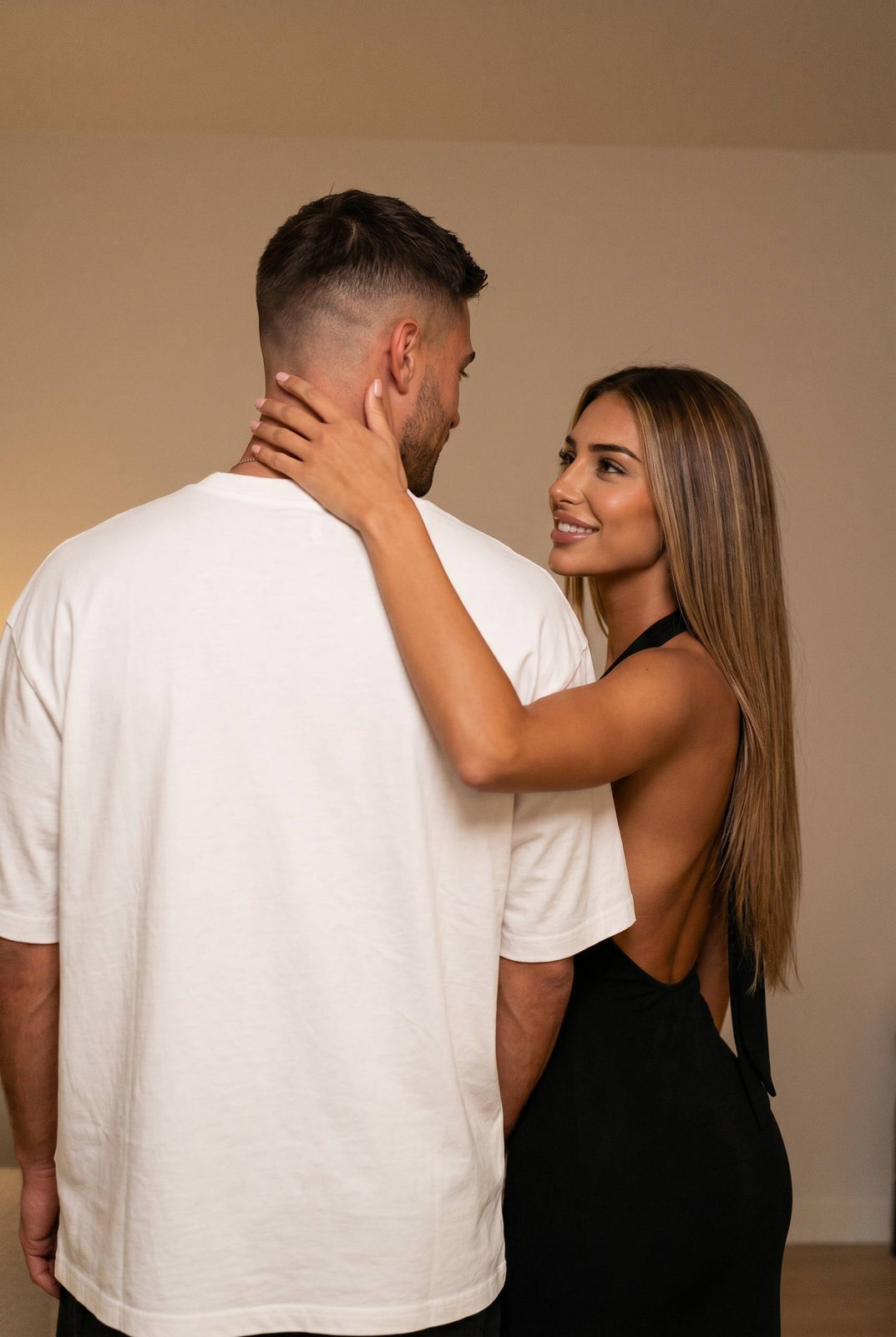 Intimate Couple Snapshot Moment