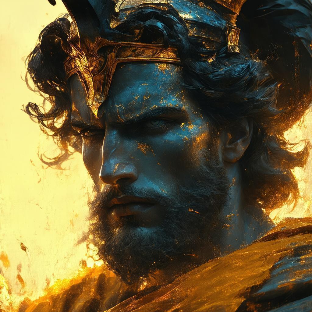 Grainy Cinematic Portrait of Hades Himself
