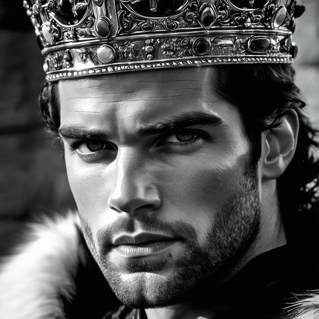 Henry Cavill as Crowned King on Fomapan