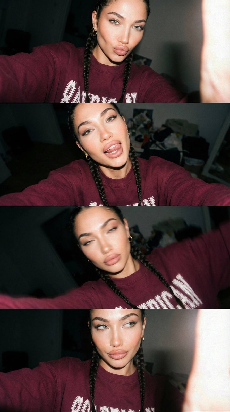 Y2K Four-Panel Selfie Collage