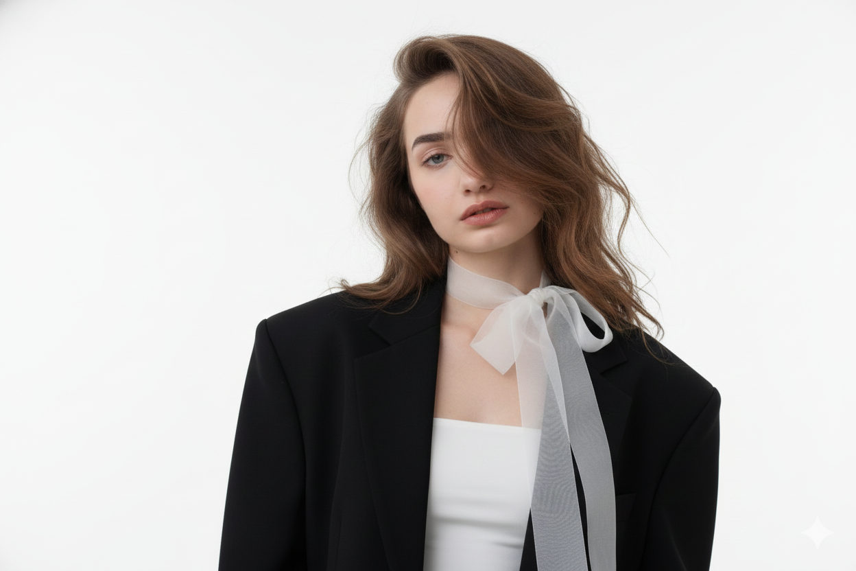 Dreamy High-Fashion Studio Portrait