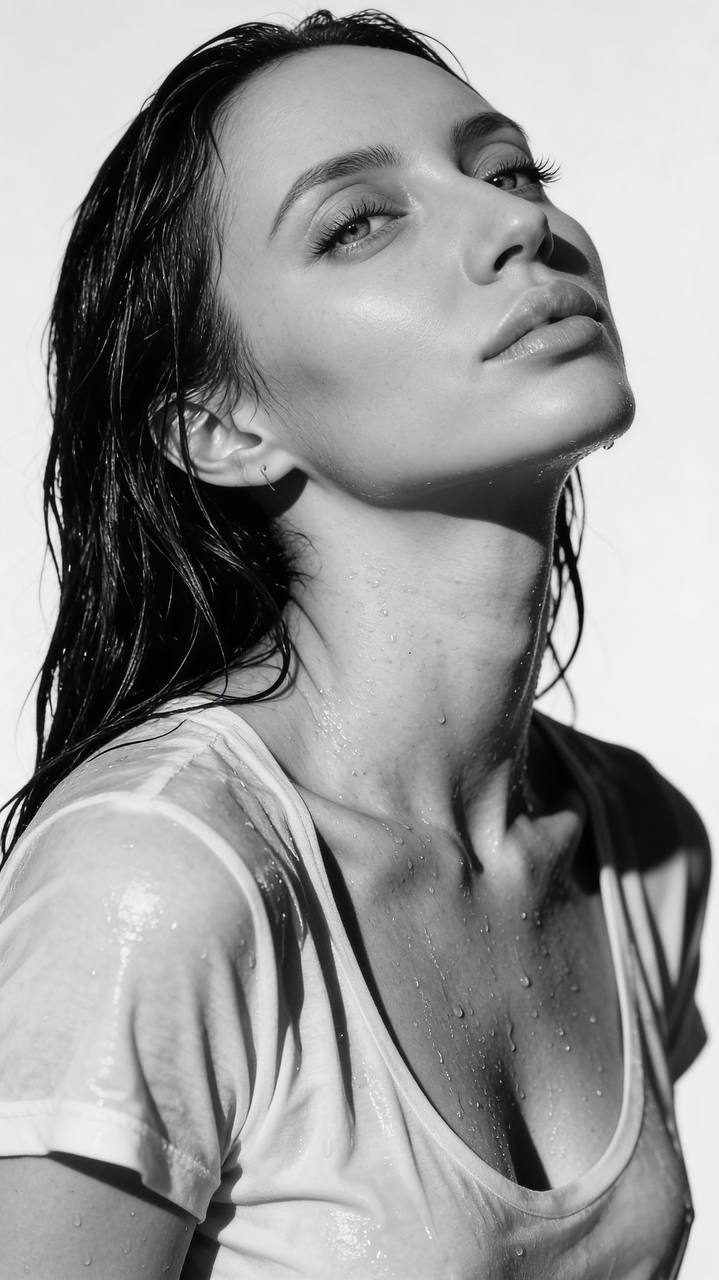 Wet Fabric Noir Portrait