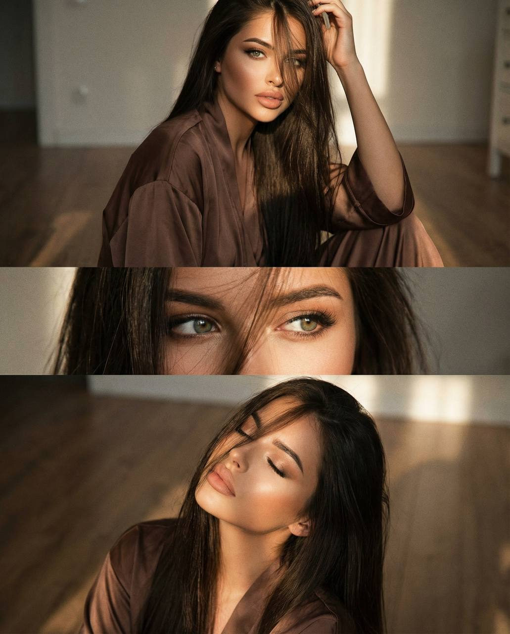 Golden Hour Kimono Triptych