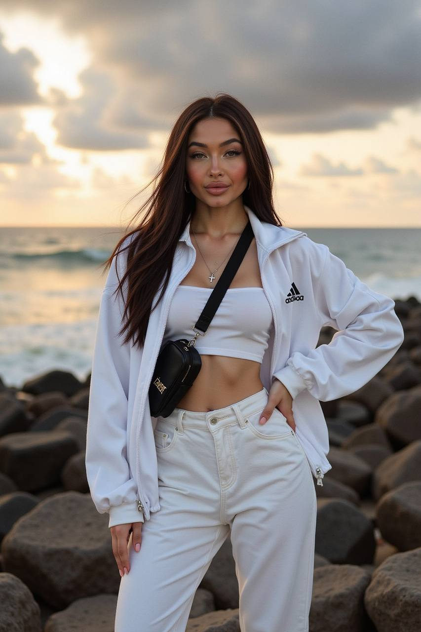 Sunset Beach Fashion Portrait