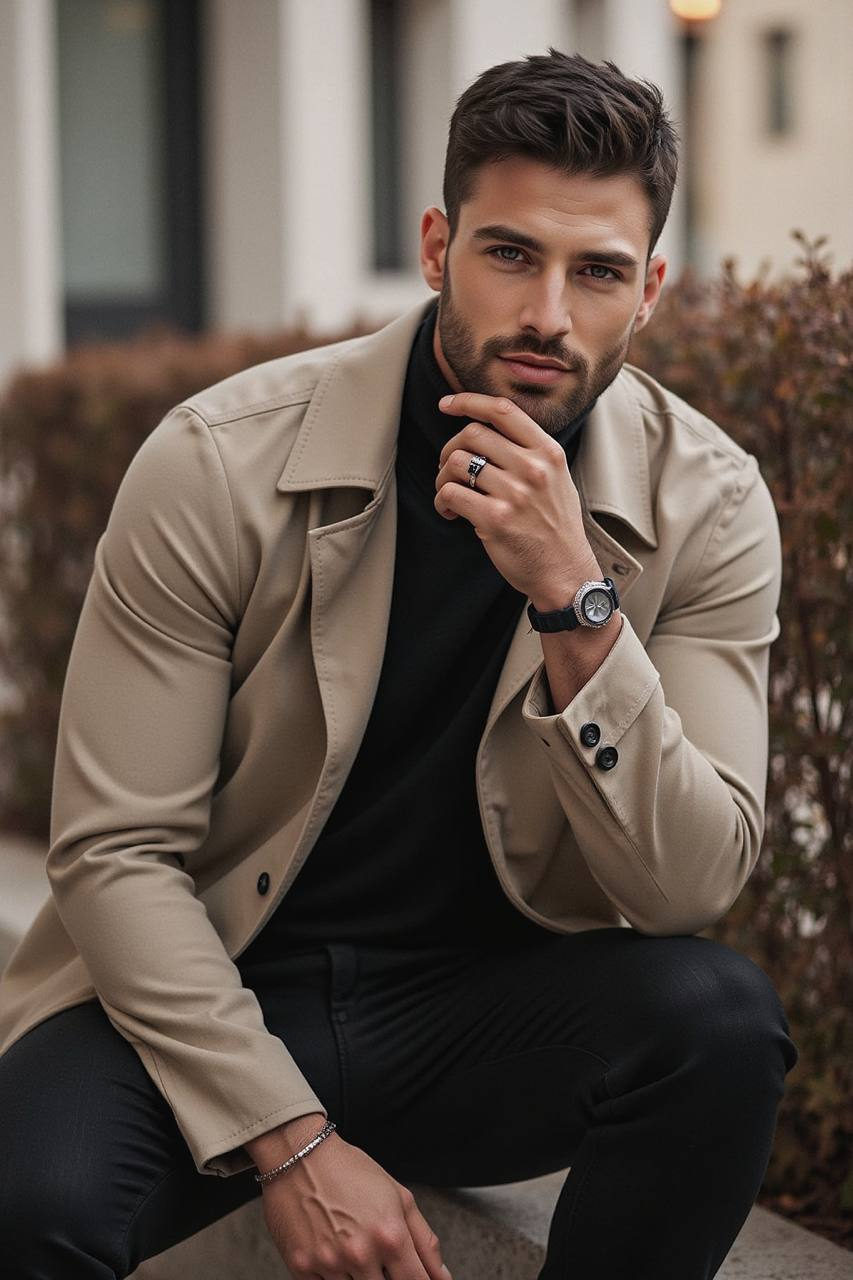 Cinematic Urban Men Fashion Portrait