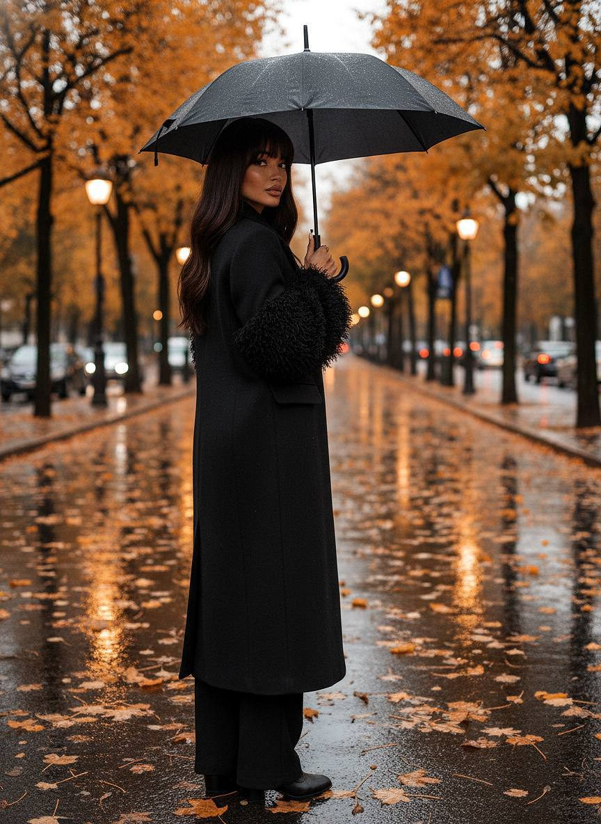 Autumn Umbrella Elegance