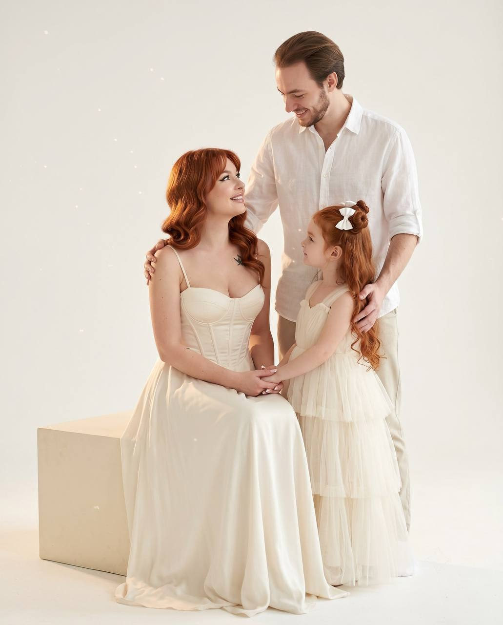 Luxury White Studio Family Portrait