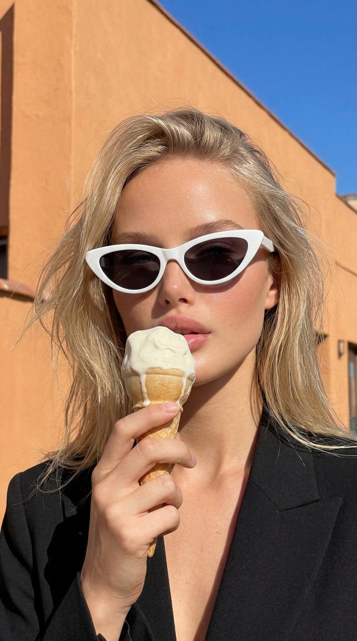 Ice Cream Girl Street Portrait
