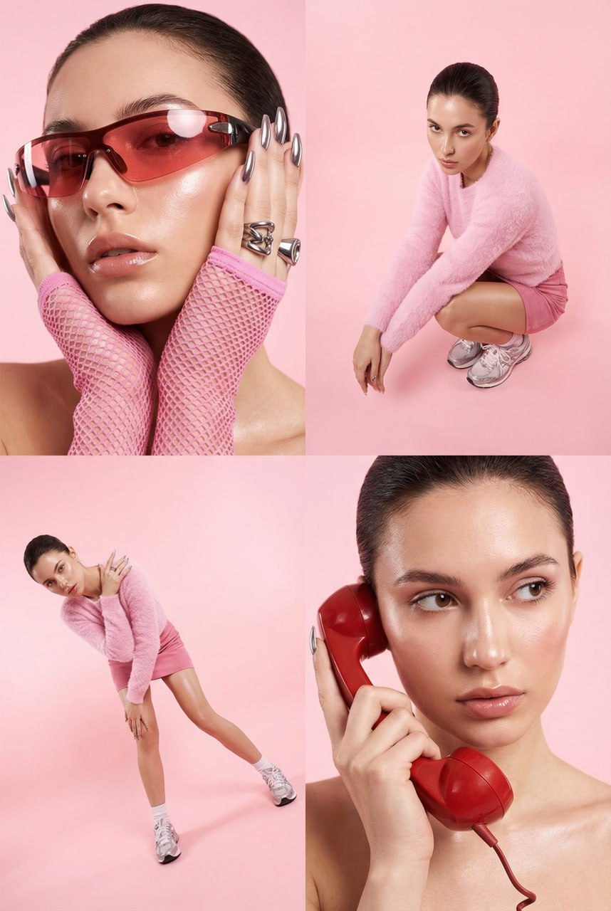Pink Y2K Fashion Collage Editorial