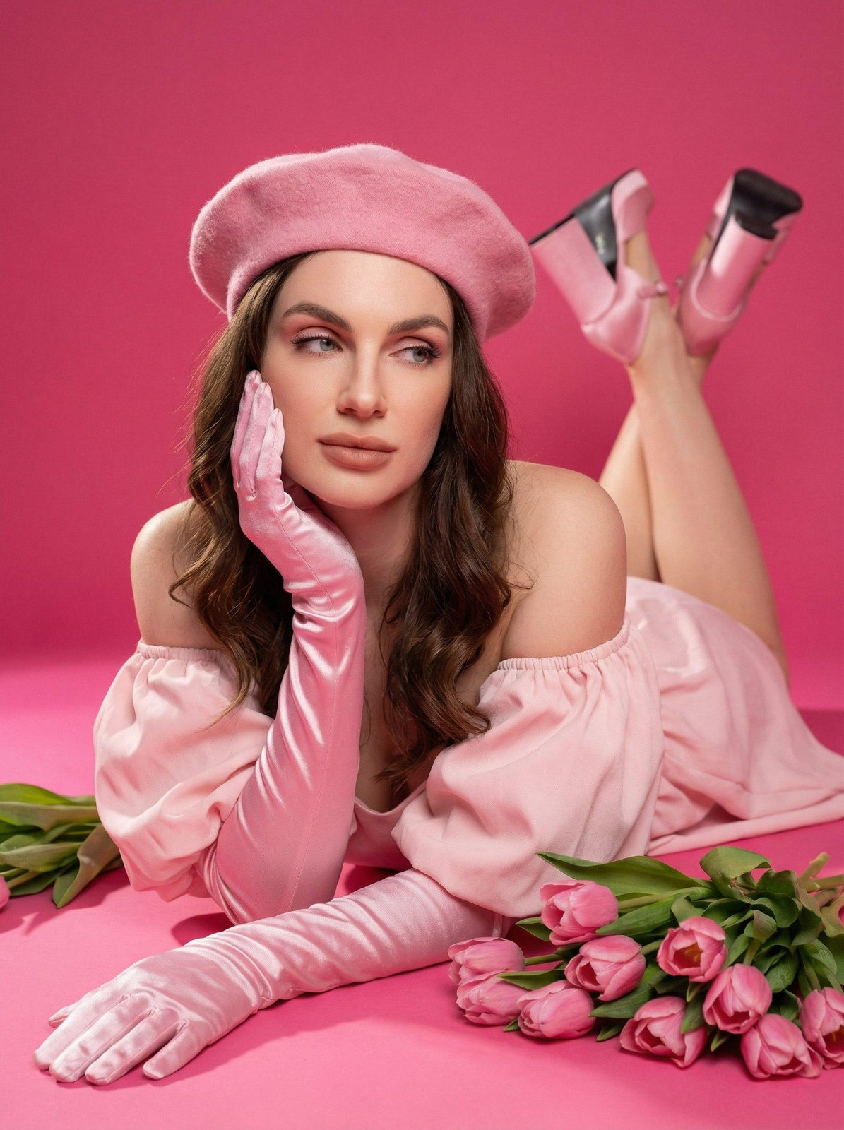 Pink Studio Fashion Portrait