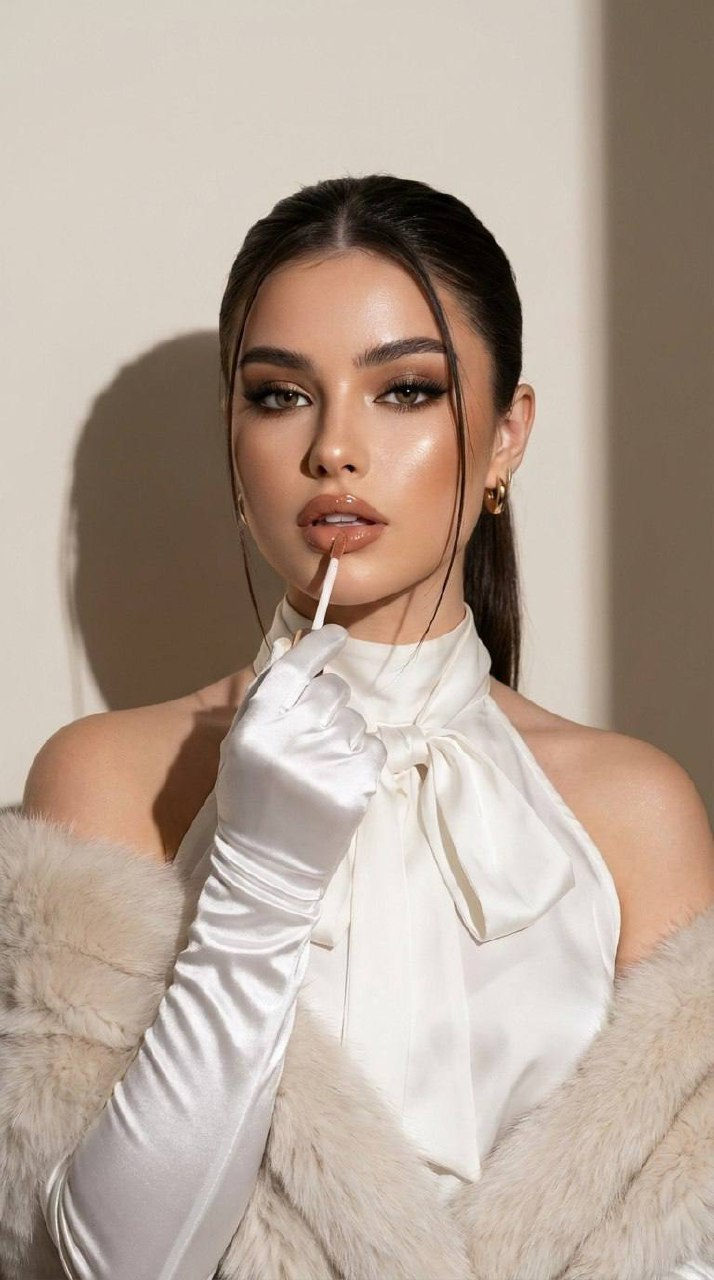 Luxury Lip Gloss Fashion Portrait