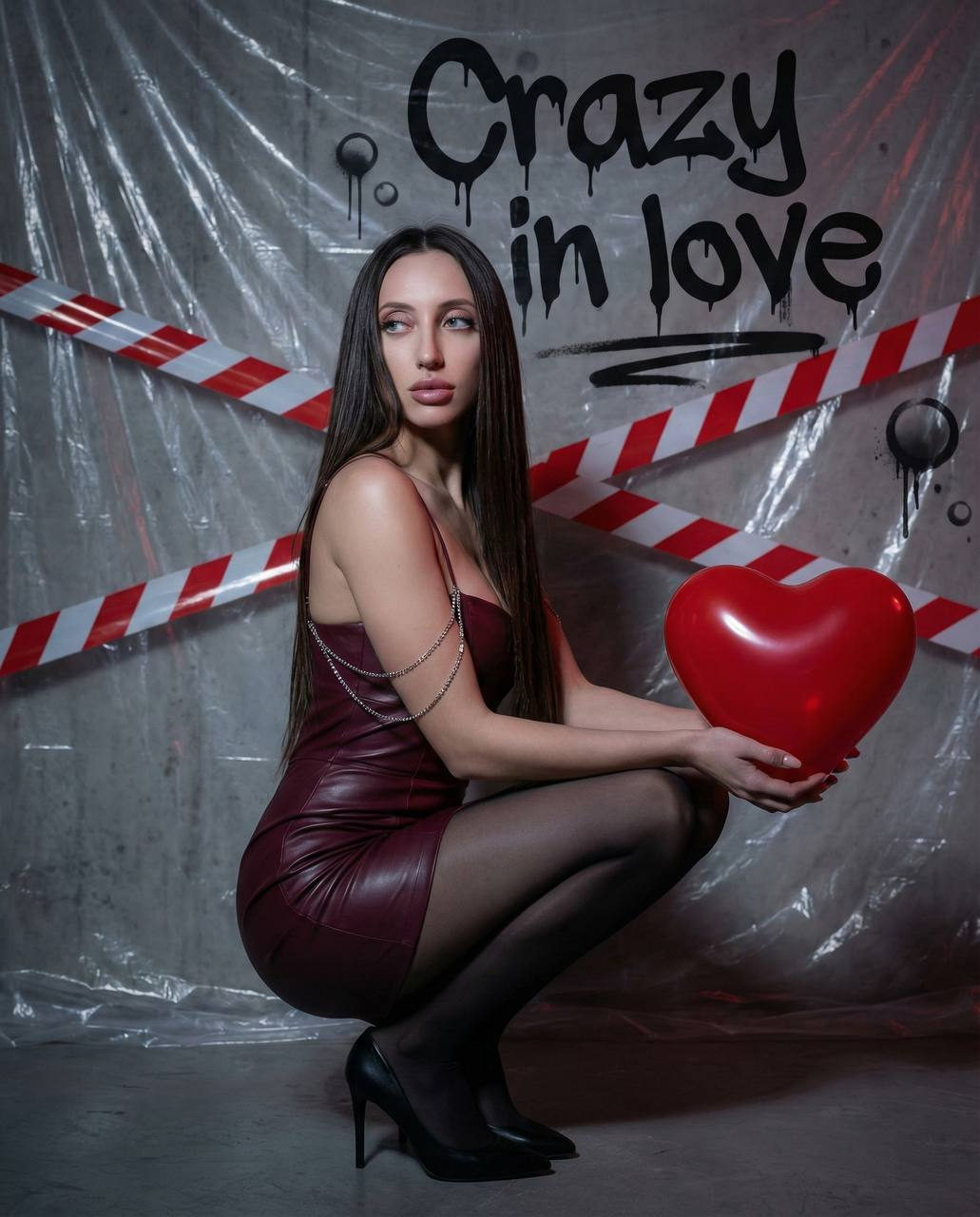 Cinematic Red Heart Portrait