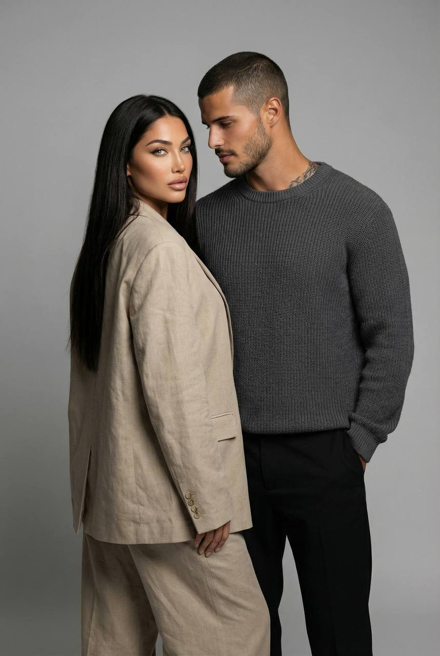 Minimalist Fashion Couple Portrait