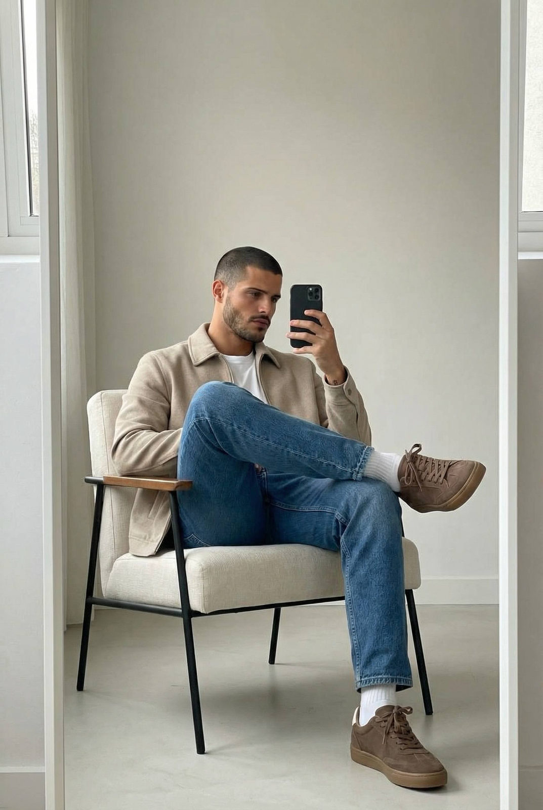 Casual Mirror Selfie Moment