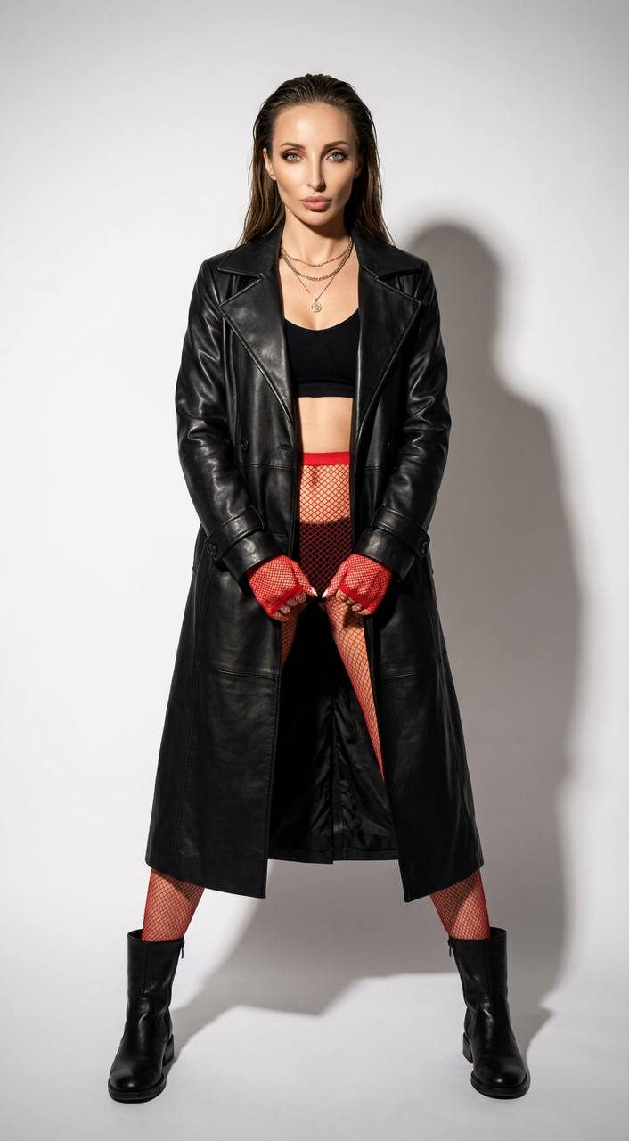 Edgy Black Red Fashion Editorial