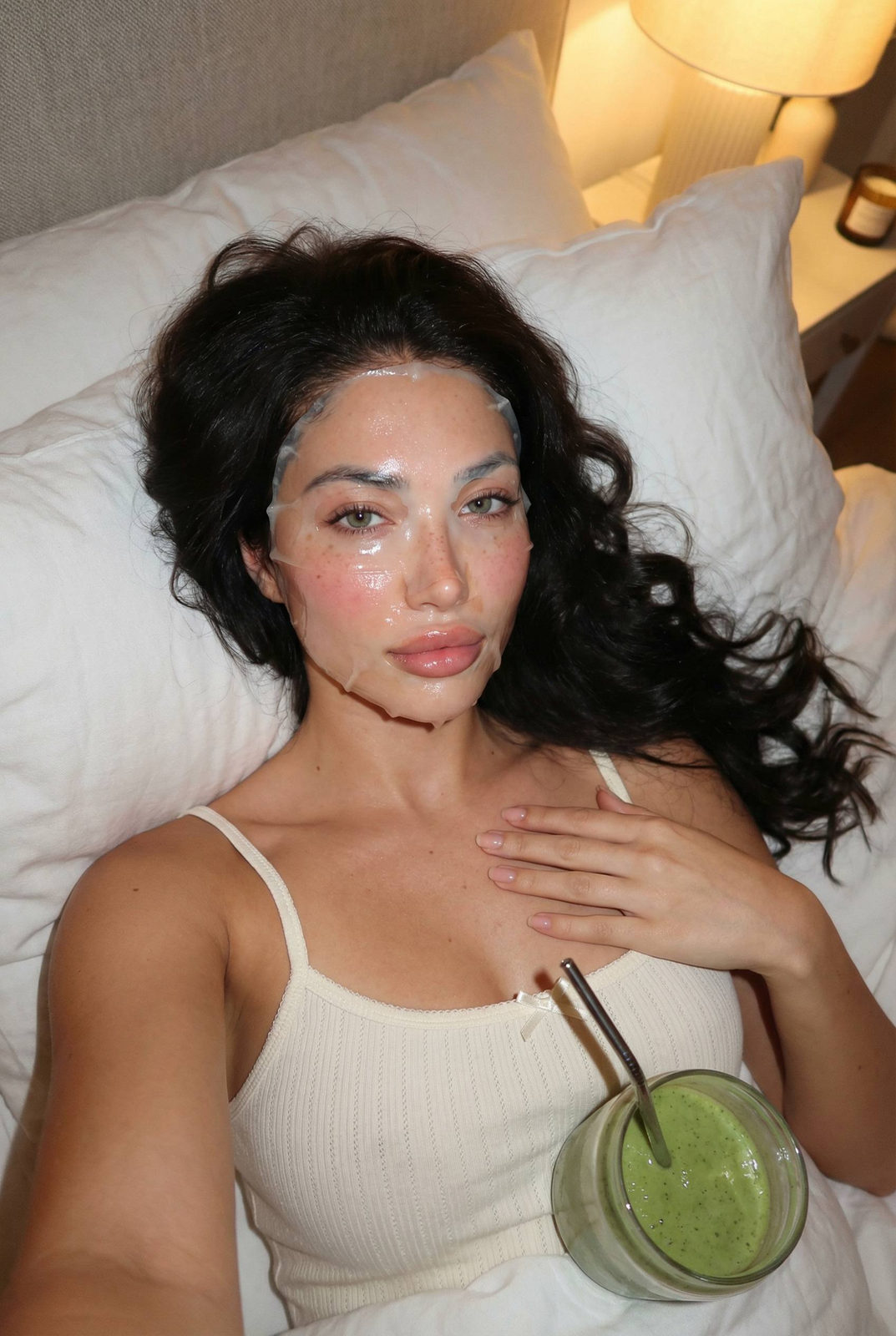 Evening Skincare Self-Care Selfie