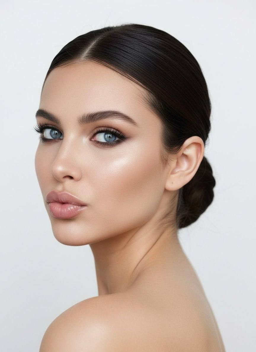 Playful Duck Face Beauty Portrait Shot
