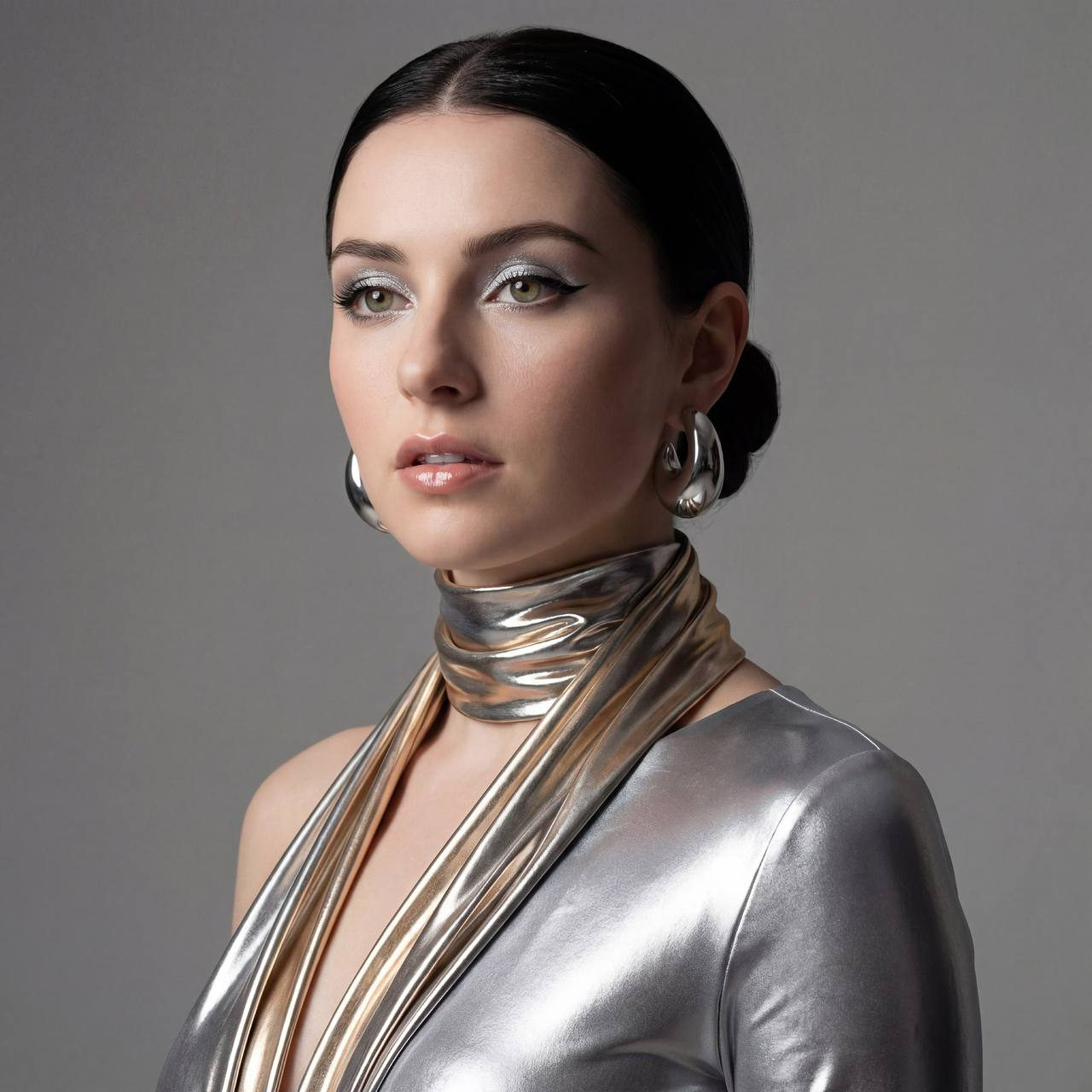 Silver Futuristic Portrait