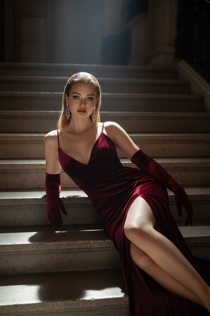 Velvet Elegance in Shadows
