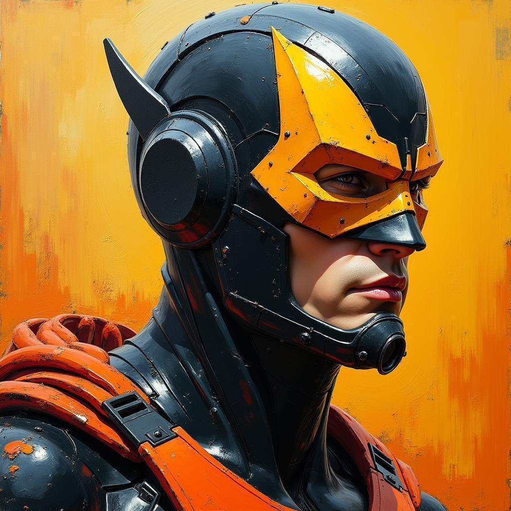 Kevlar Clad Superhero in Bold Oils