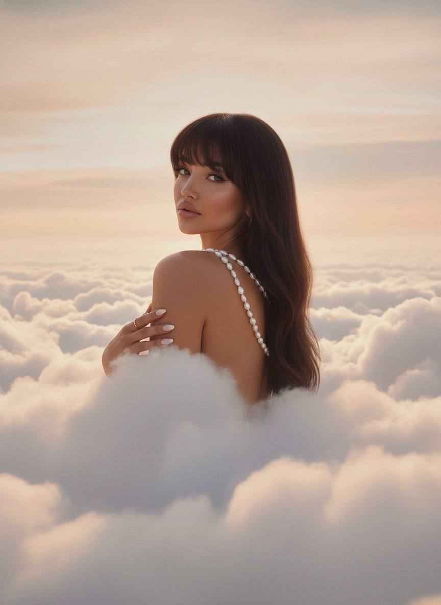 Pearl Goddess in Clouds