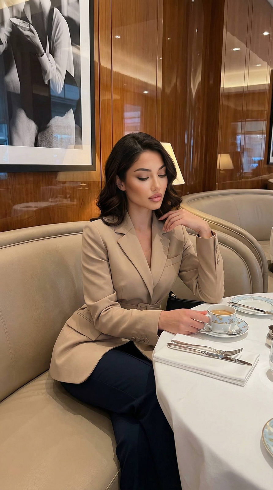 Elegant Café Portrait