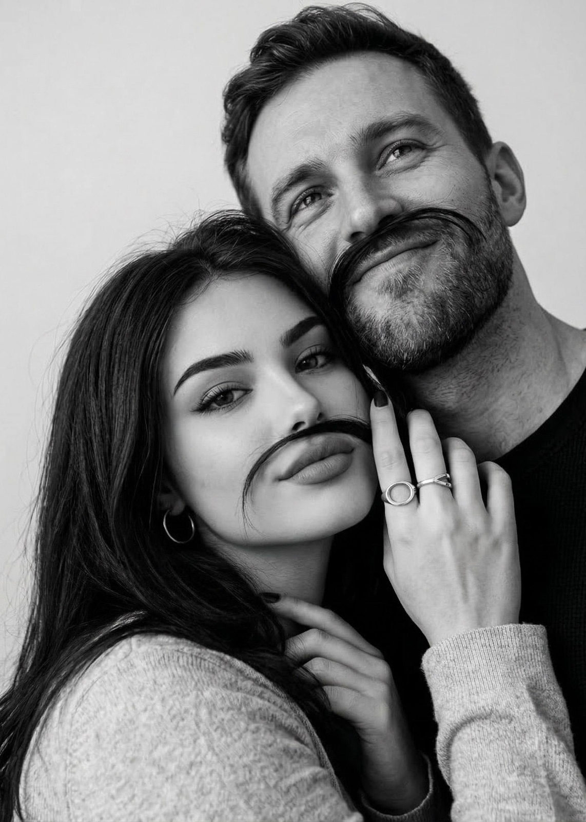 Playful Black White Fashion Portrait