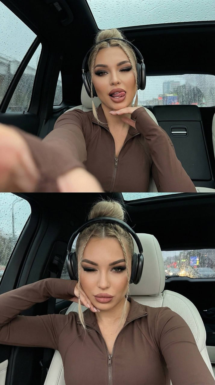 Car Selfie Poses Rainy Day