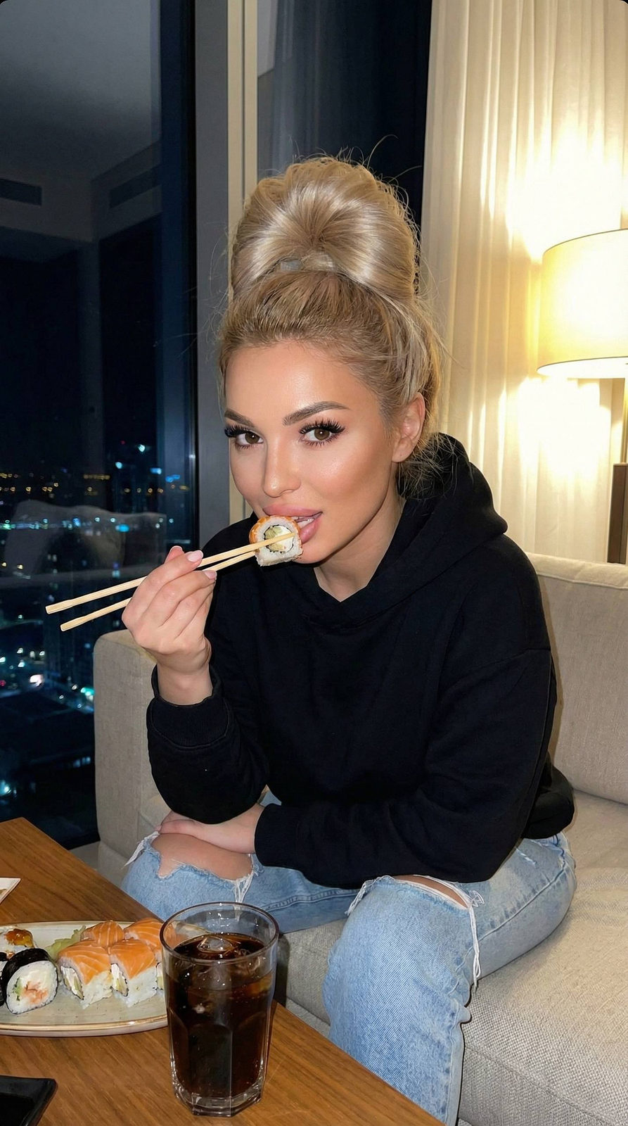 Cozy Night Bites in City Glow