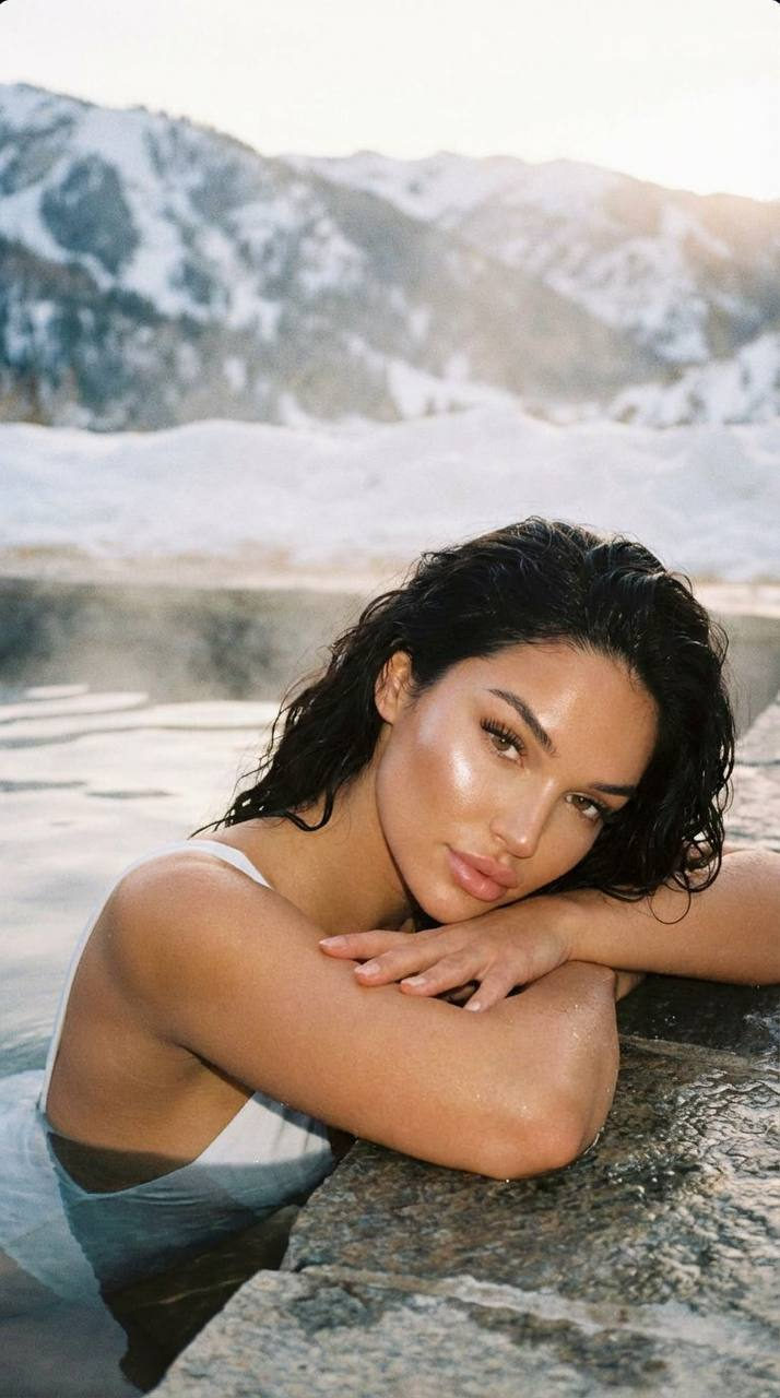 Winter Hot Spring Film Portrait
