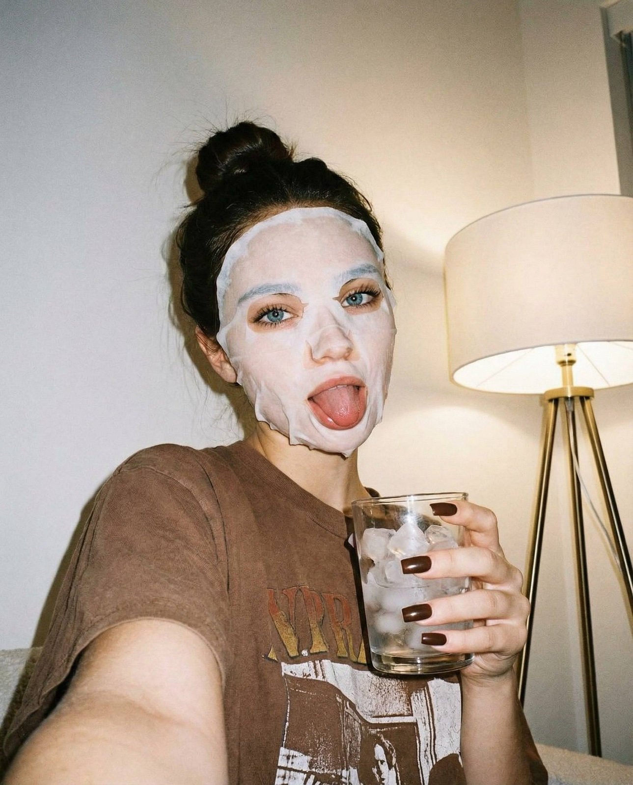 Skincare Selfie Chill Evening