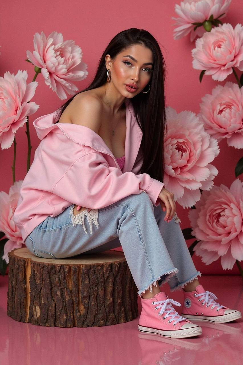 Crimson Water Peony Fashion