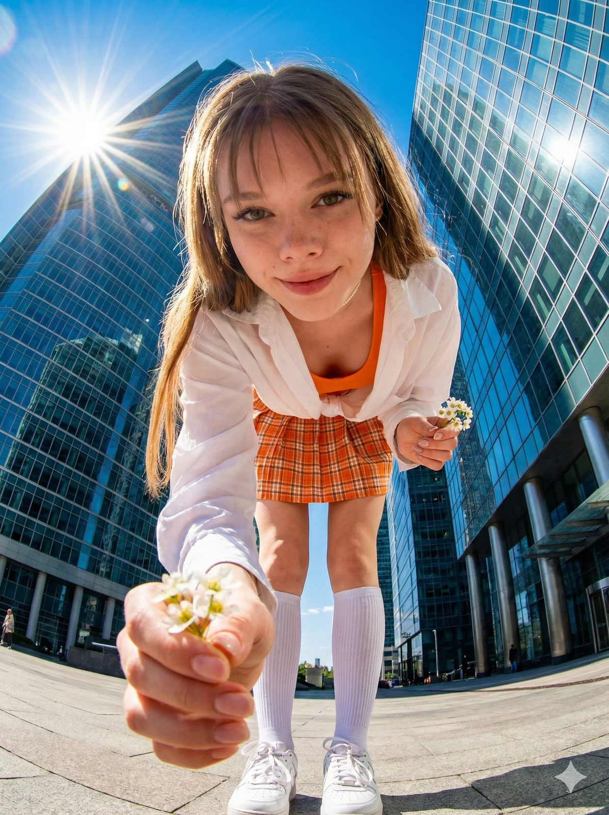 Fisheye Street Fashion Portrait