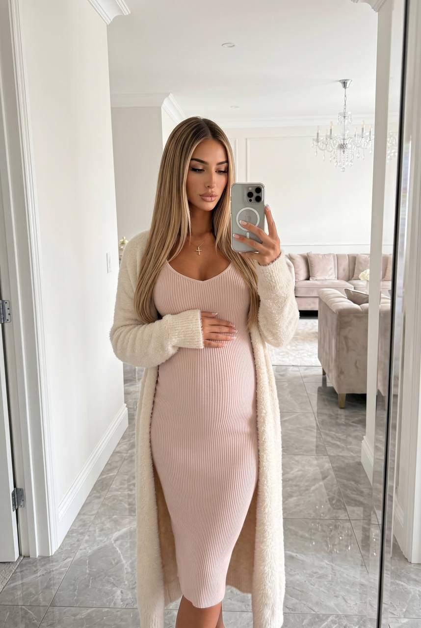 Rosy Maternity Mirror Selfie Glow