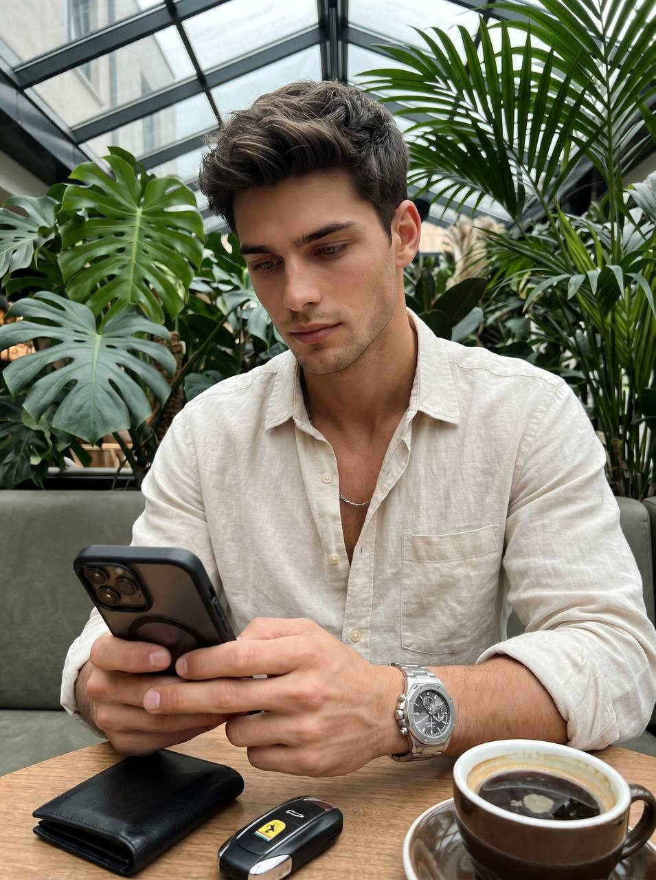 Café Portrait Photorealistic Man