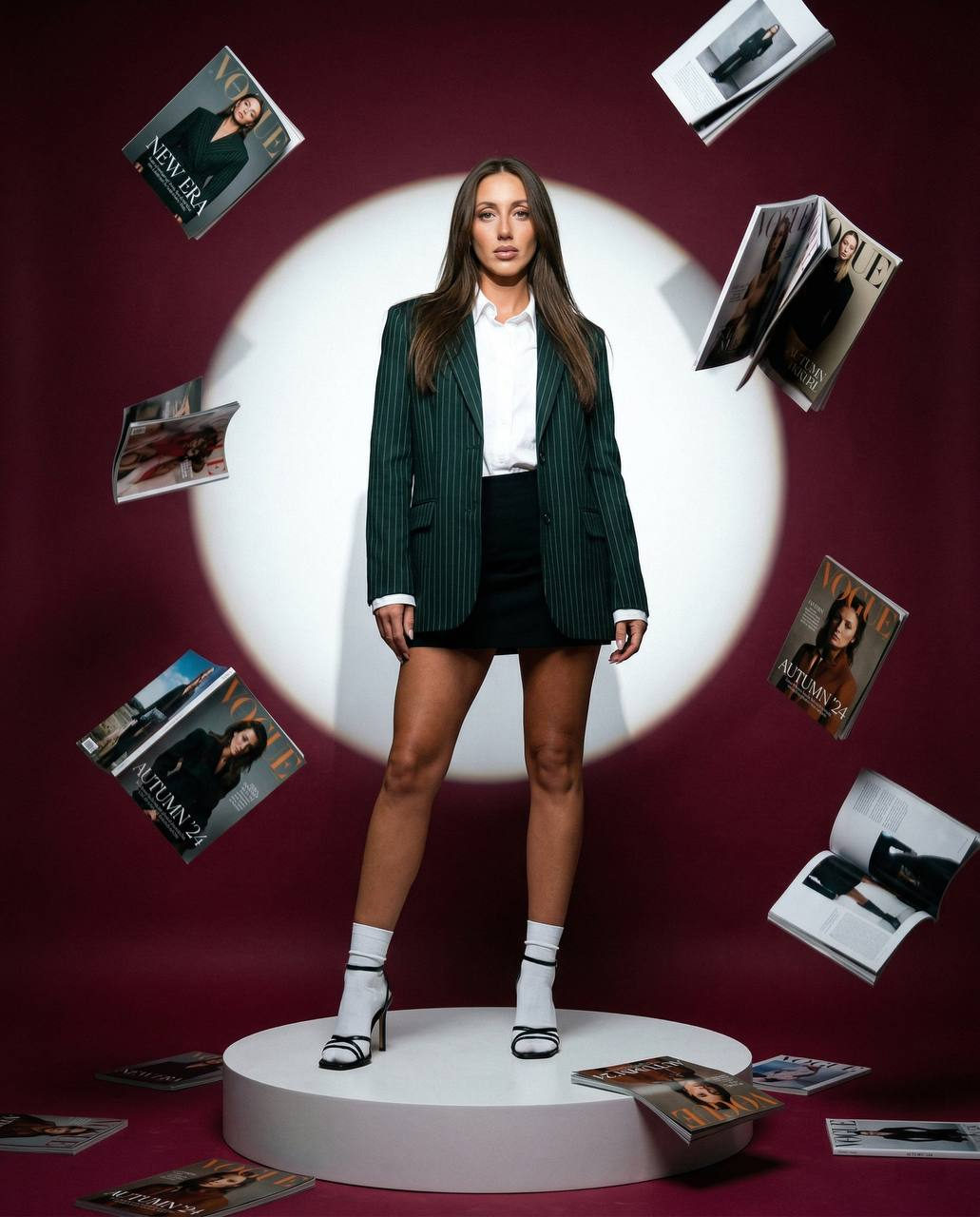 Burgundy Glow Fashion Editorial