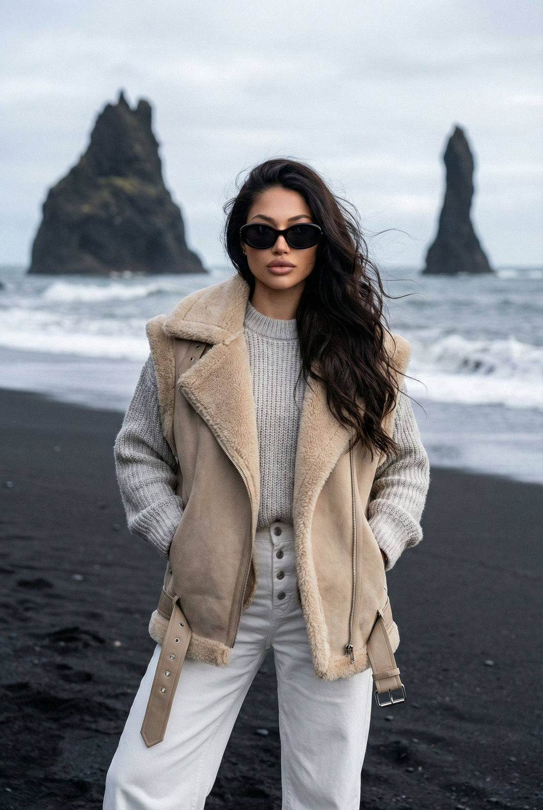 Icelandic Black Sand Fashion Portrait