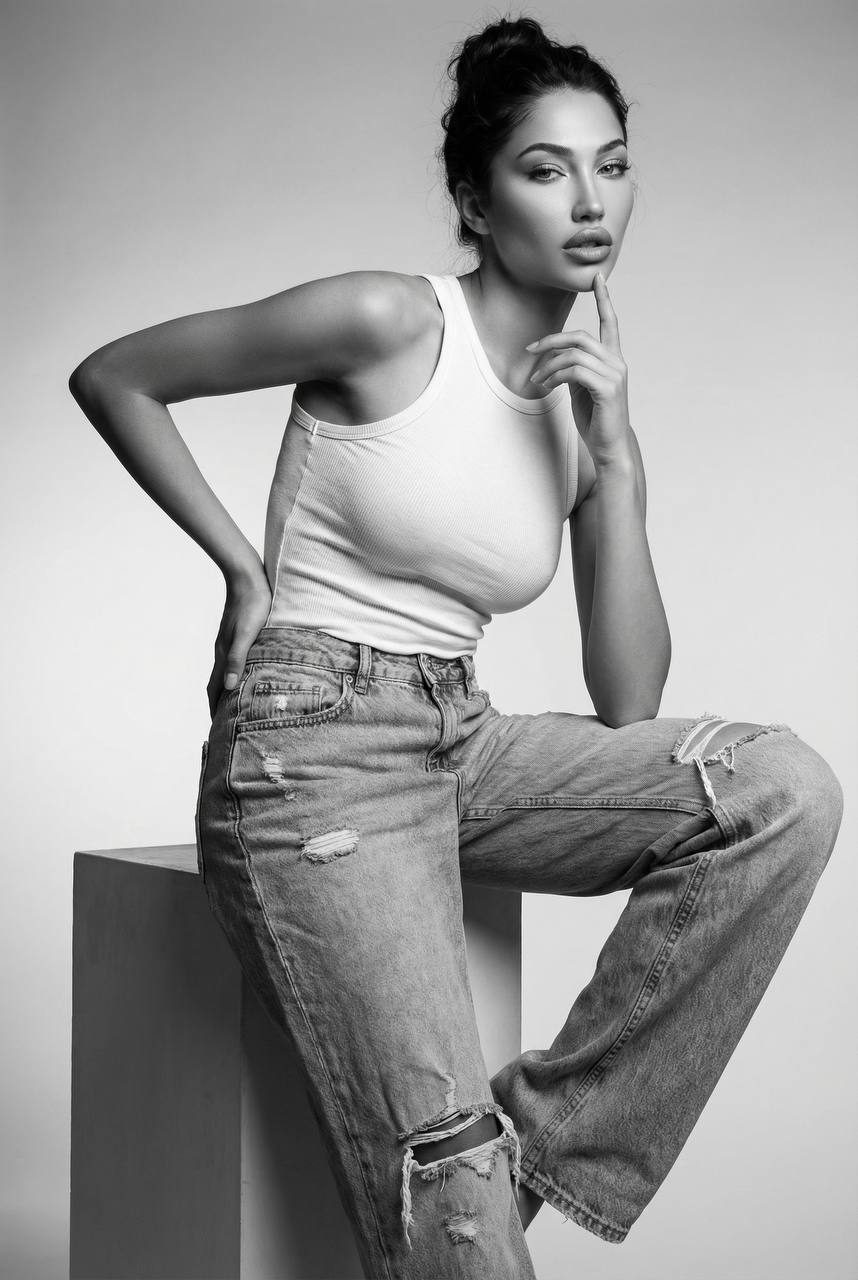 Monochrome Fashion Editorial Portrait