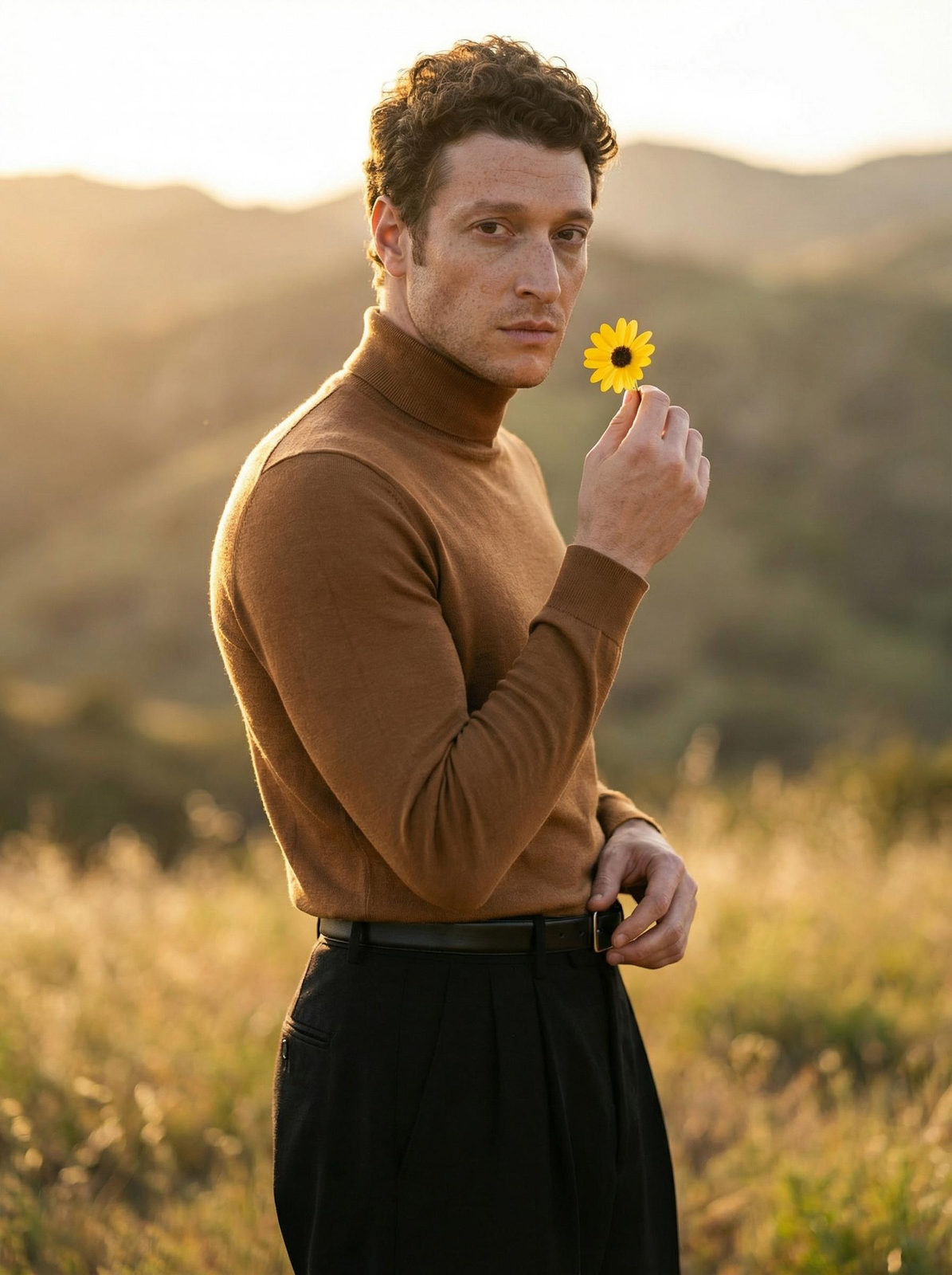 Golden Hour Flower Portrait