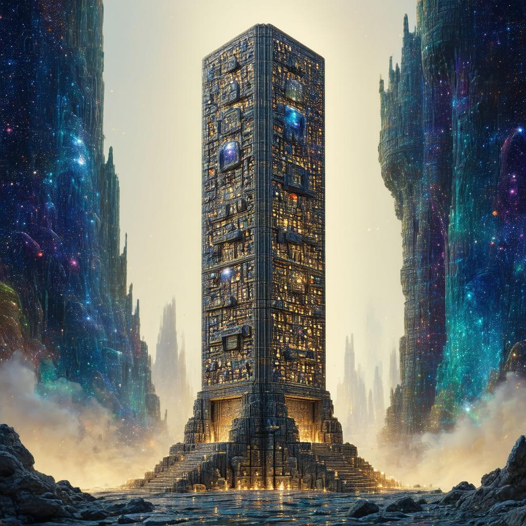 Towering Planepacked Monolith Where the Universe Bends