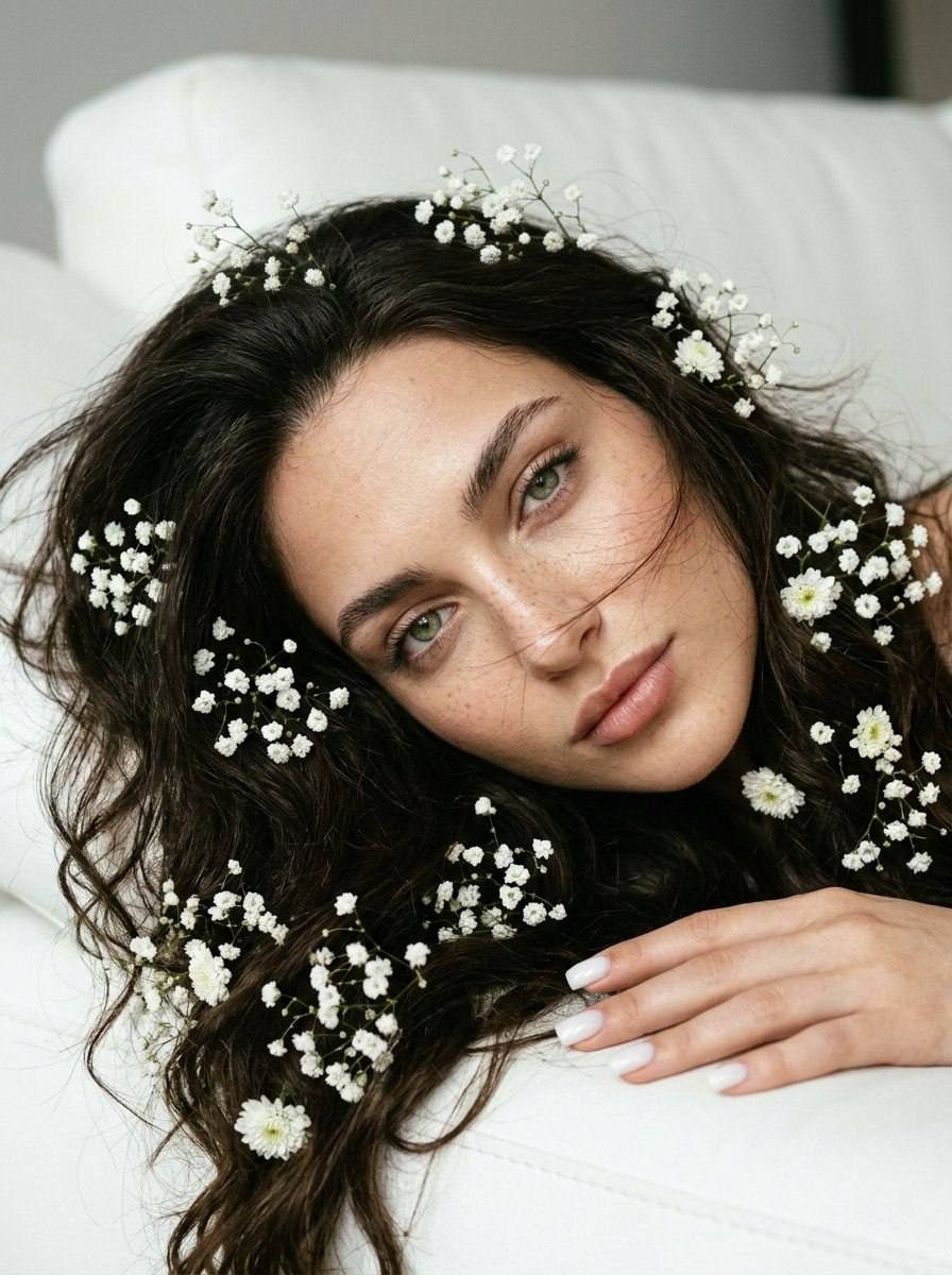 Floral Beauty Cinematic Portrait