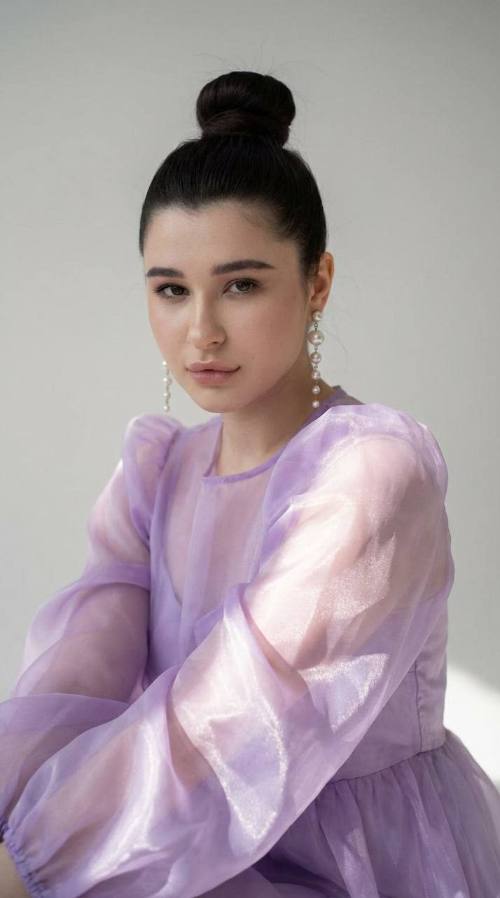 Lavender Organza Dress Portrait