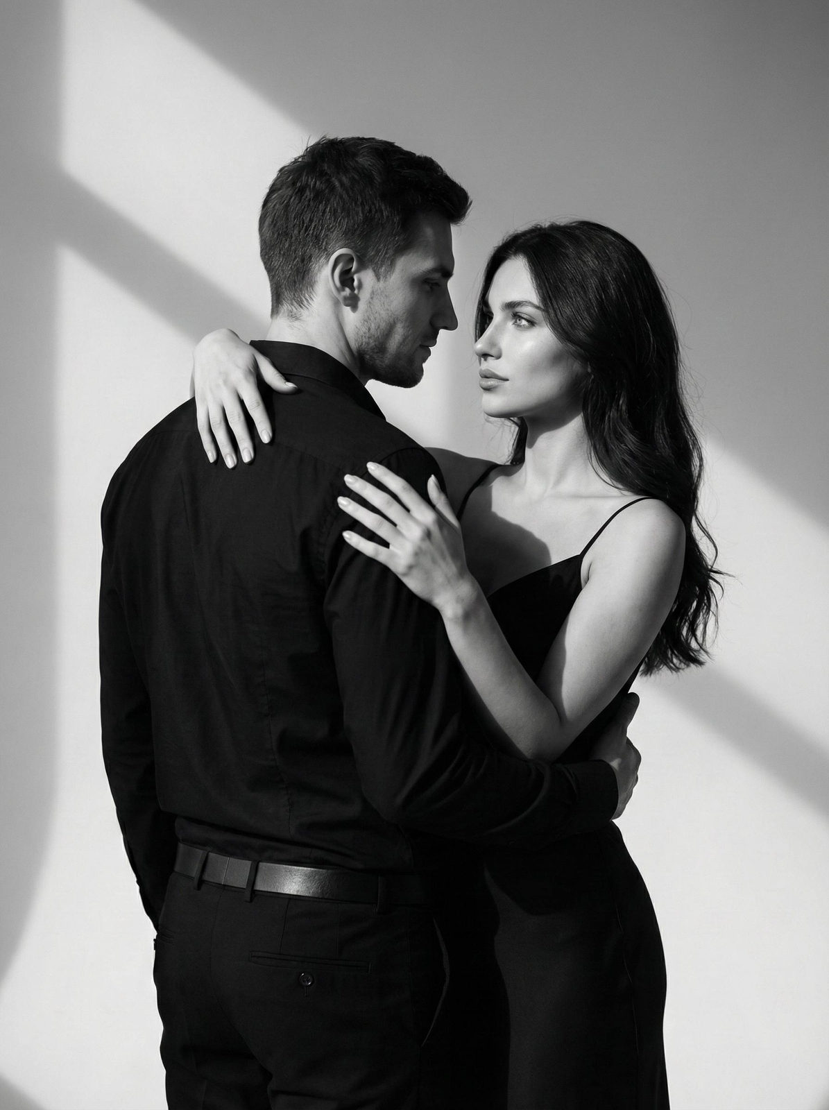 Noir Lovers Dramatic Embrace