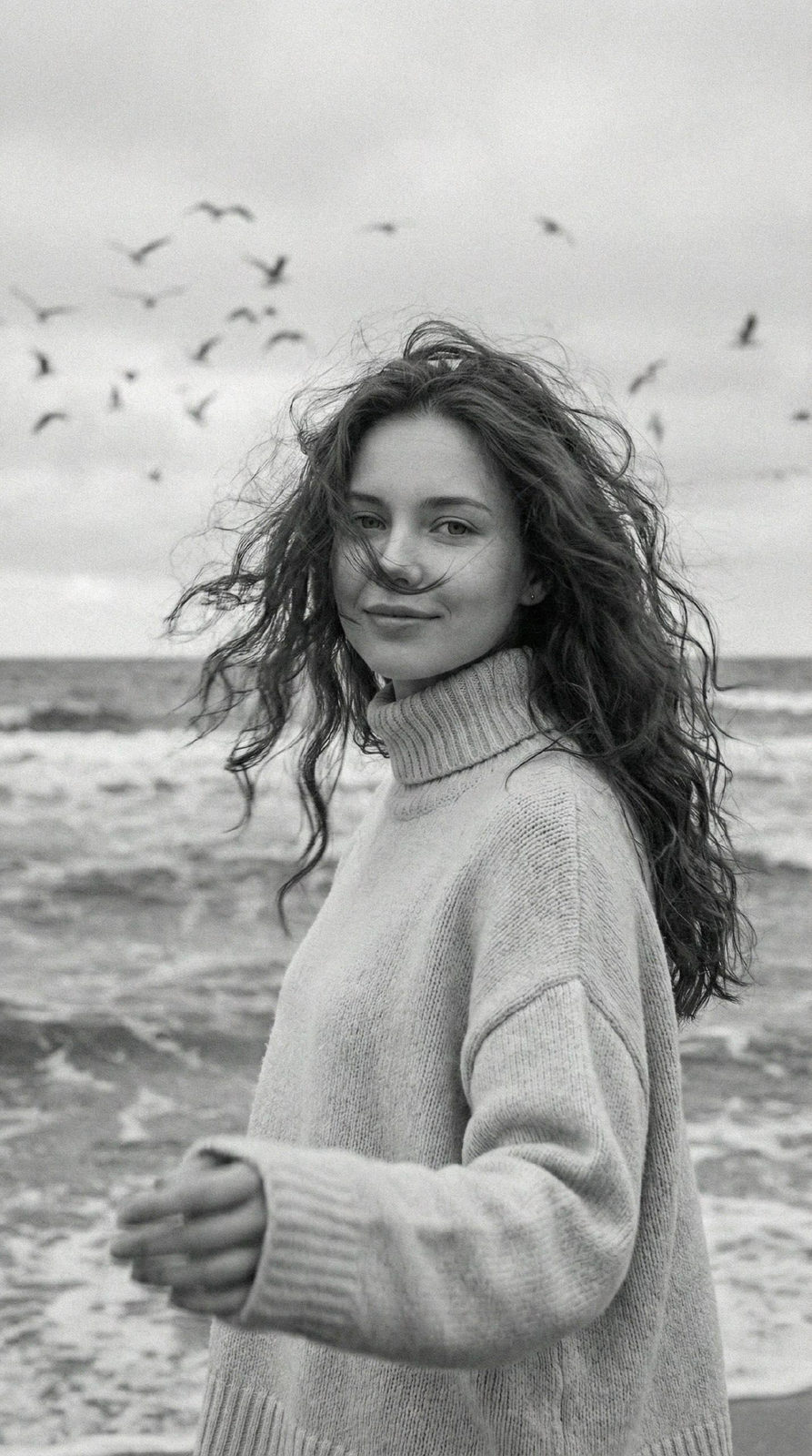 Retro Seaside Portrait