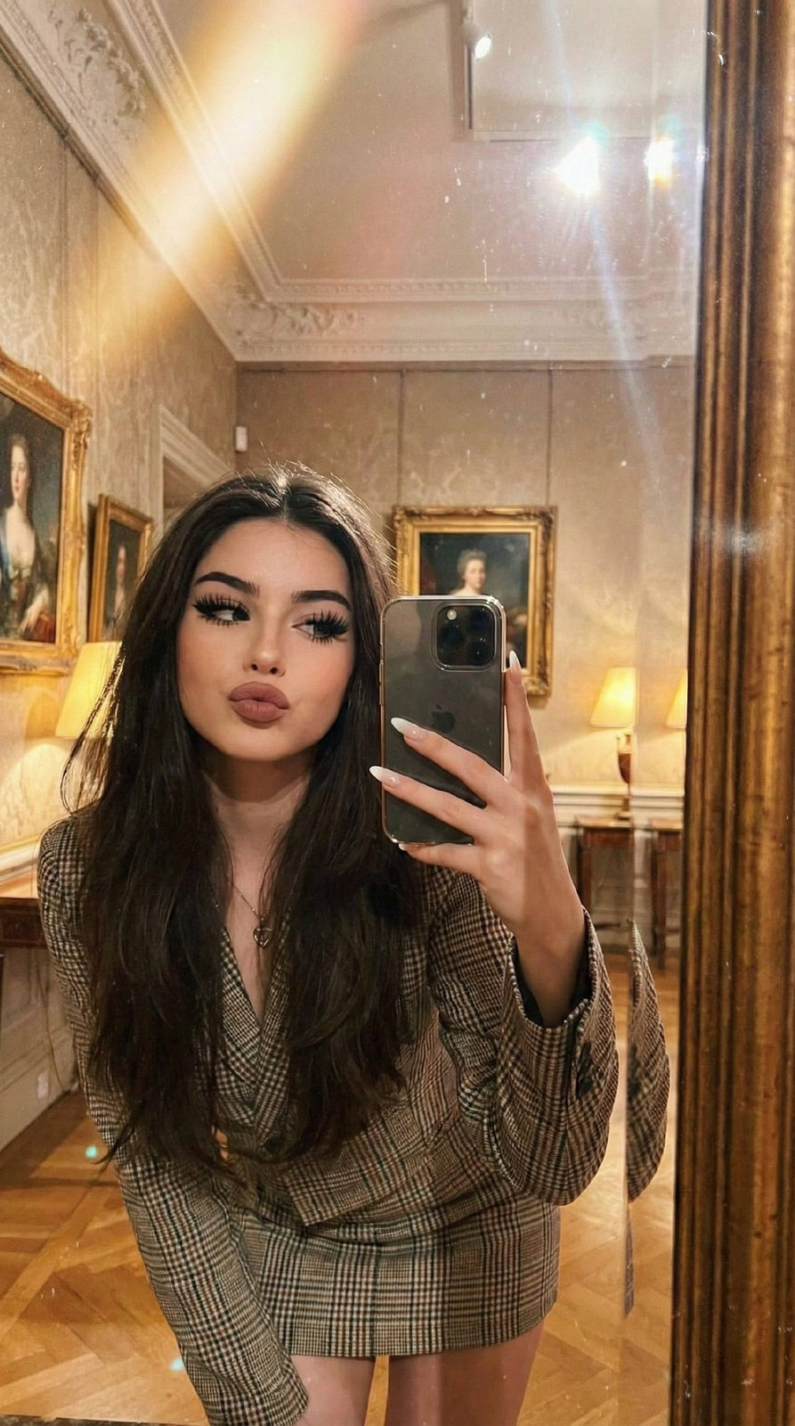 Vintage Mirror Preppy Selfie