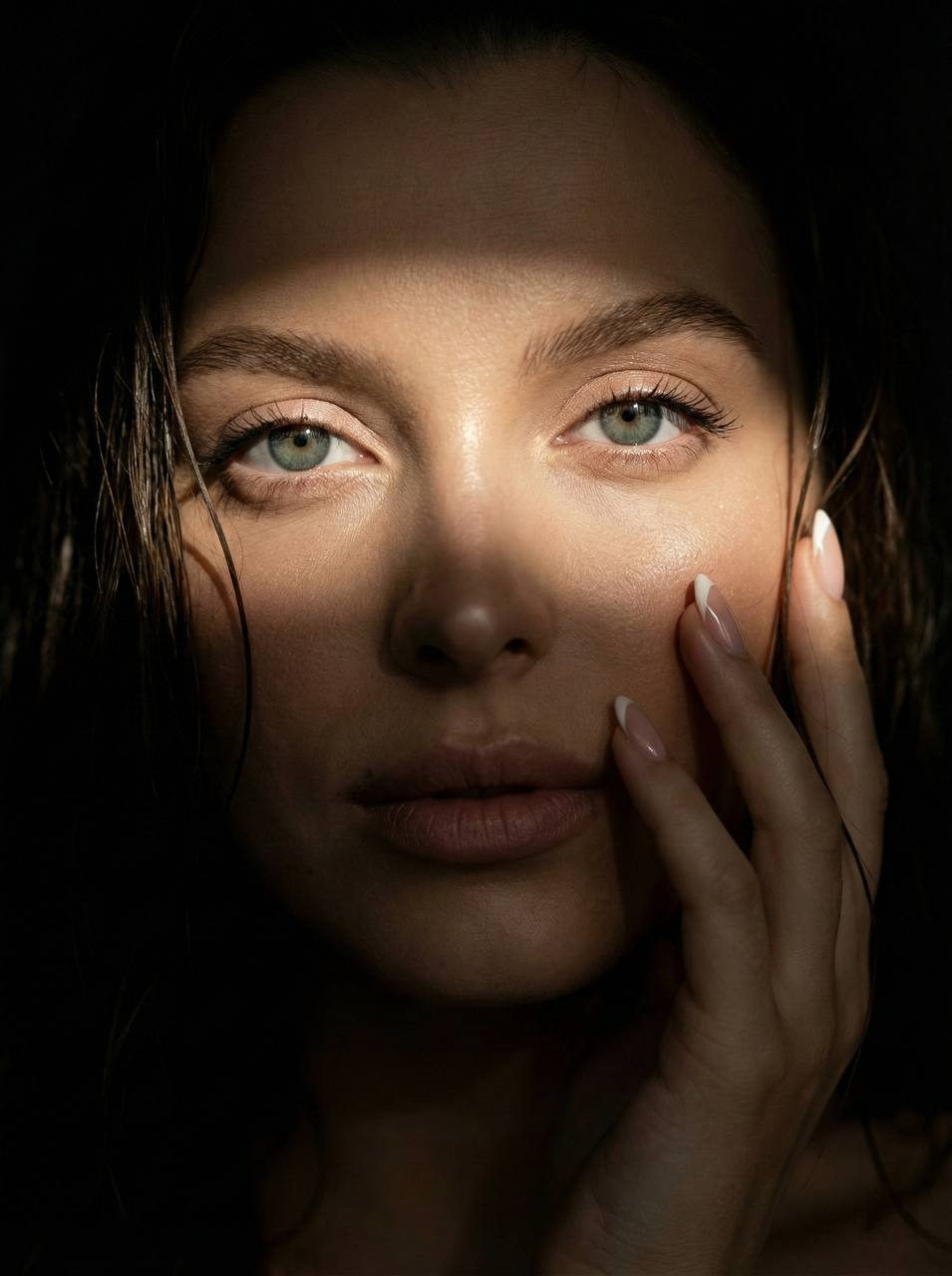 Cinematic Close-Up in Shadow Light