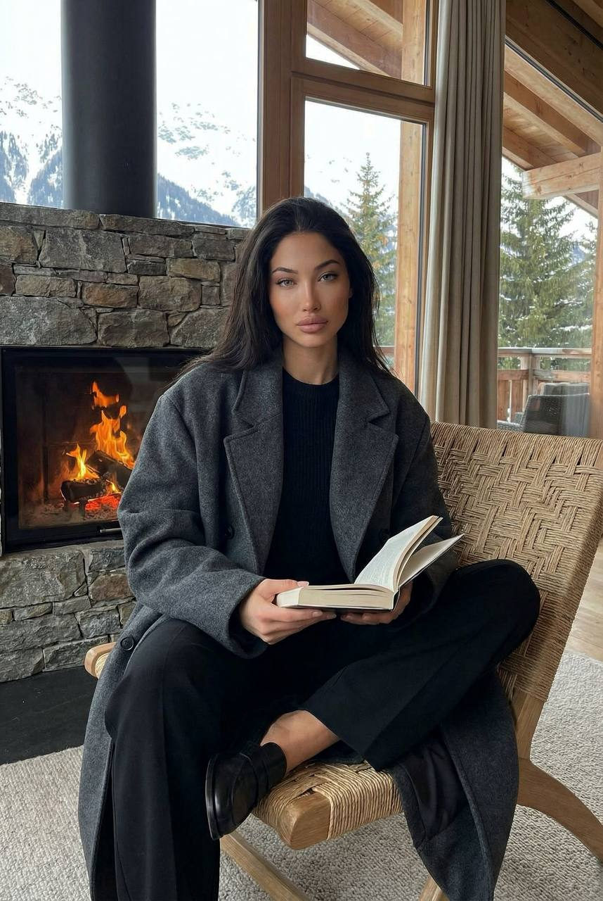 Cozy Fireside Reading Moment