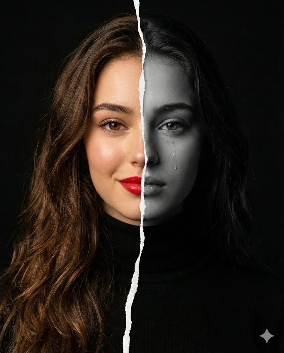 Torn Dual Face Portrait