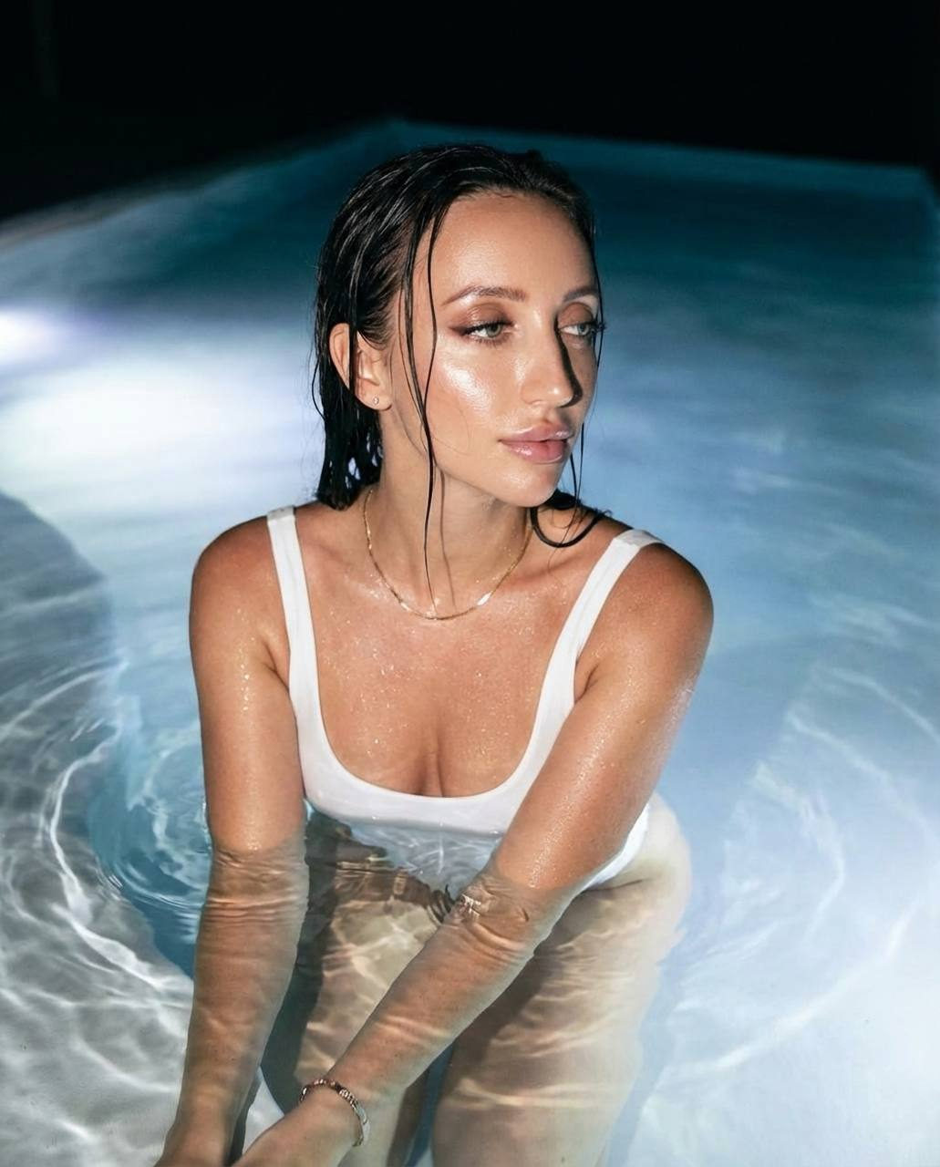 Glossy Night Pool Portrait