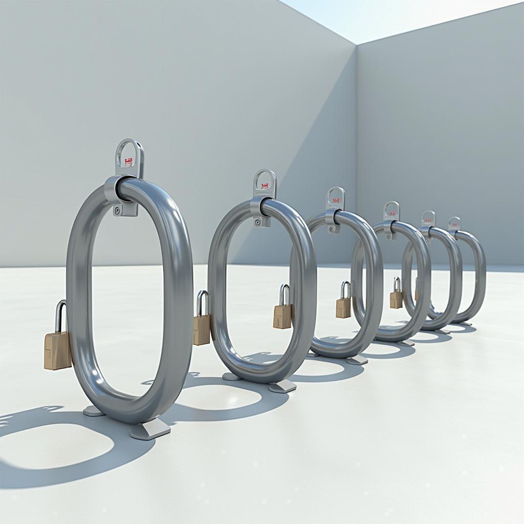 Minimalist 3D Bike Rack With Crisp Shadows